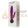 Vibrador rotativo con estimulador de clitoris y carga USB